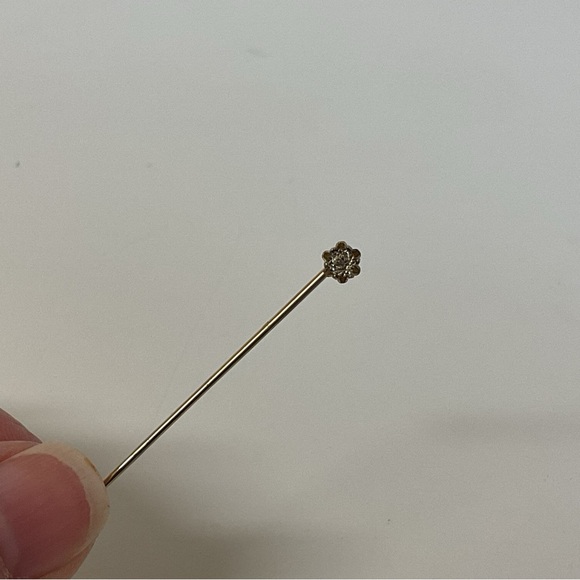 Vintage Other - Tie Stick Rhinestone Goldtone setting Vintage